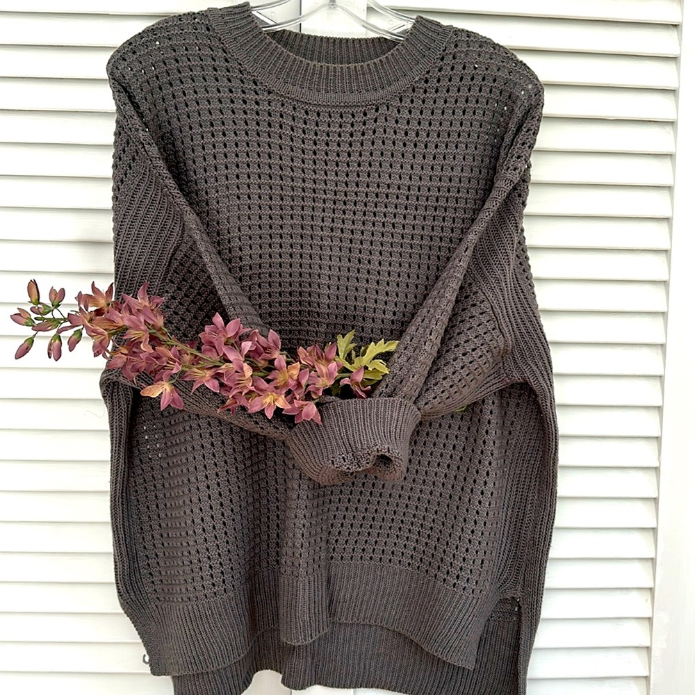 BLVD Comfy Steel Knit Sweater- M/L